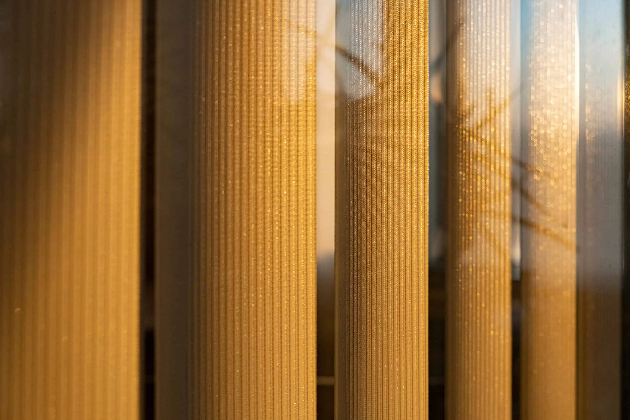 vertical blinds outside the window